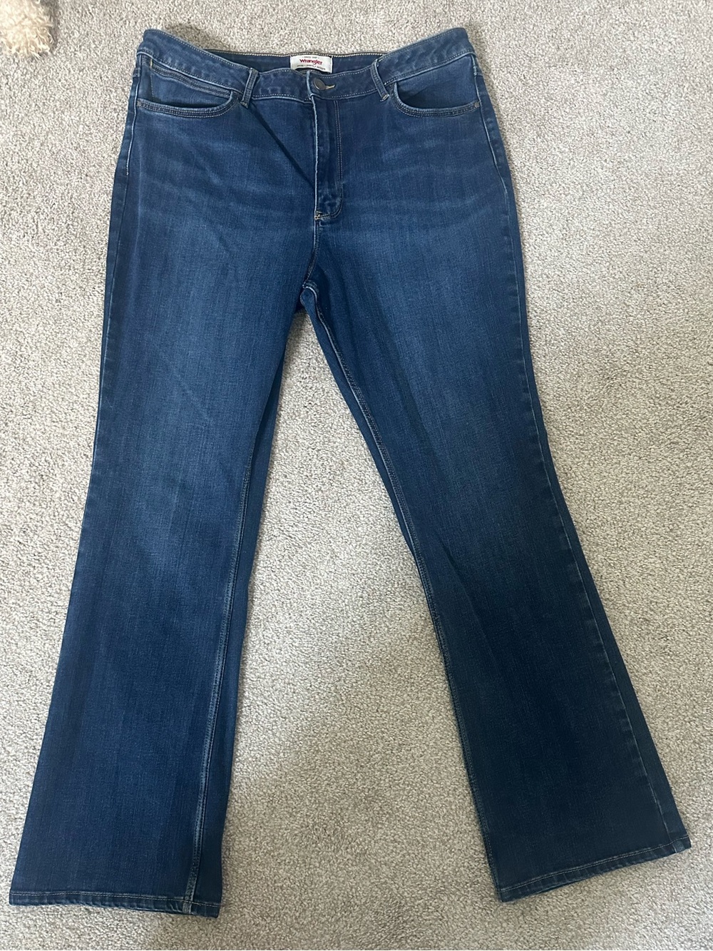 Wrangler Women's Wide Leg Jeans in Dark Blue Denim